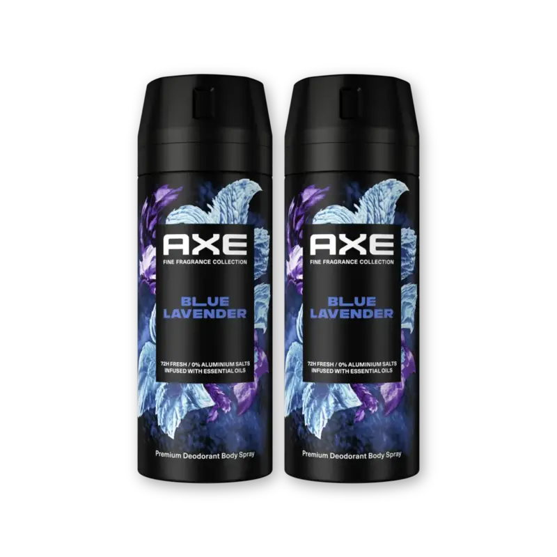 Axe Blue lavender deodorant bodyspray 2-pack