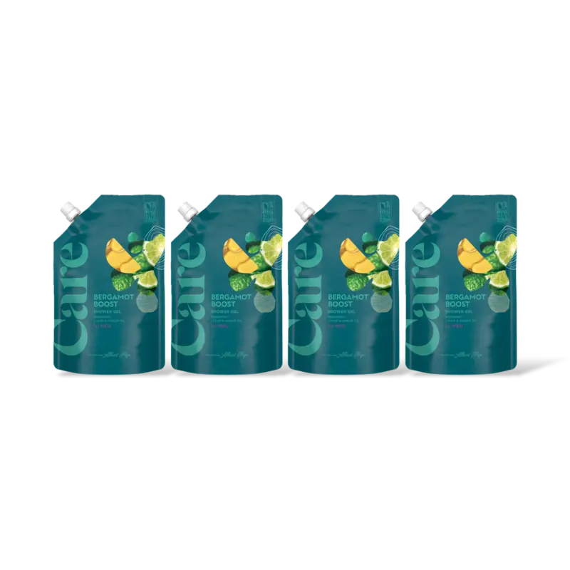 Care Bergamot boost shower gel refill 4-pack