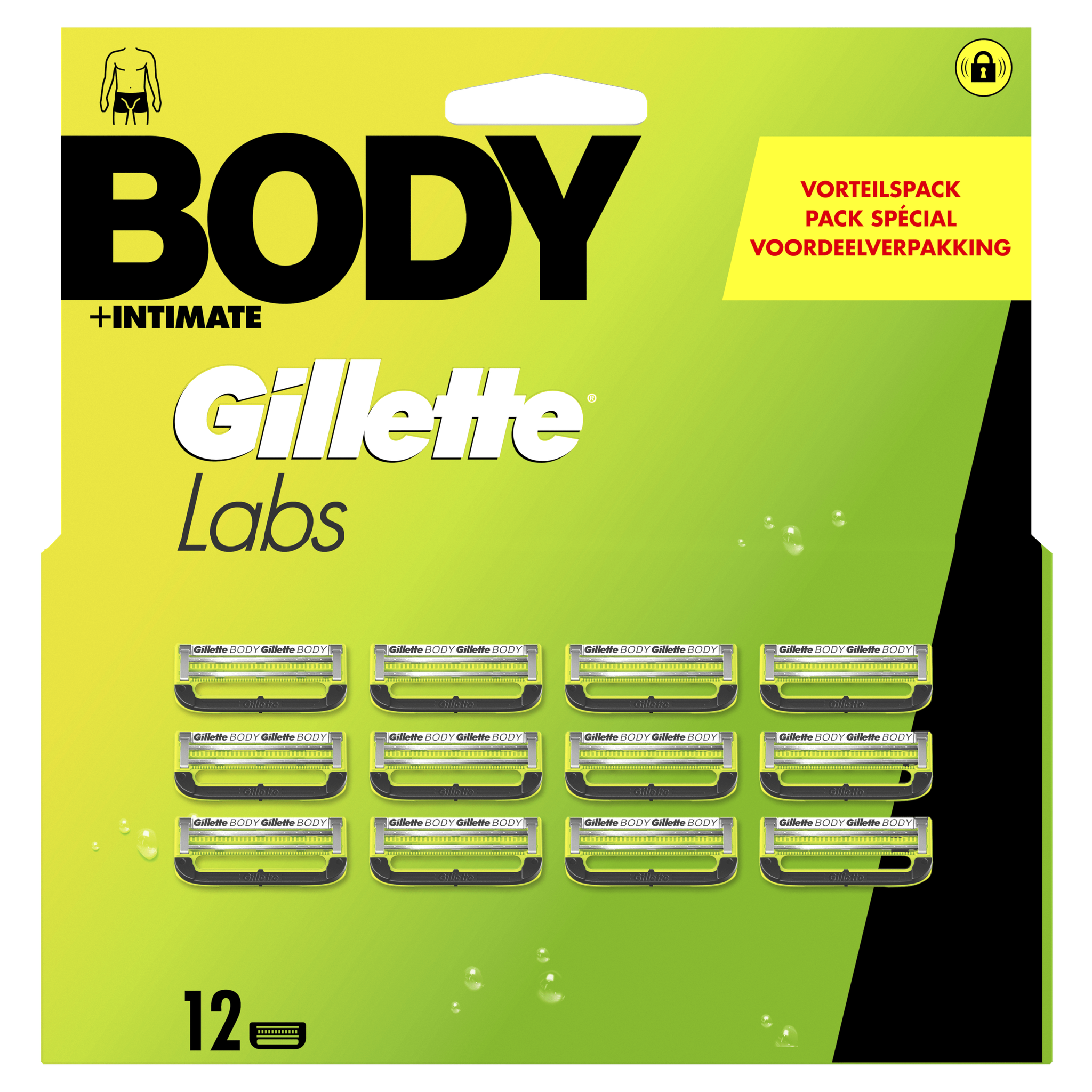 GilletteLabs Body Navulmesjes 12 stuks