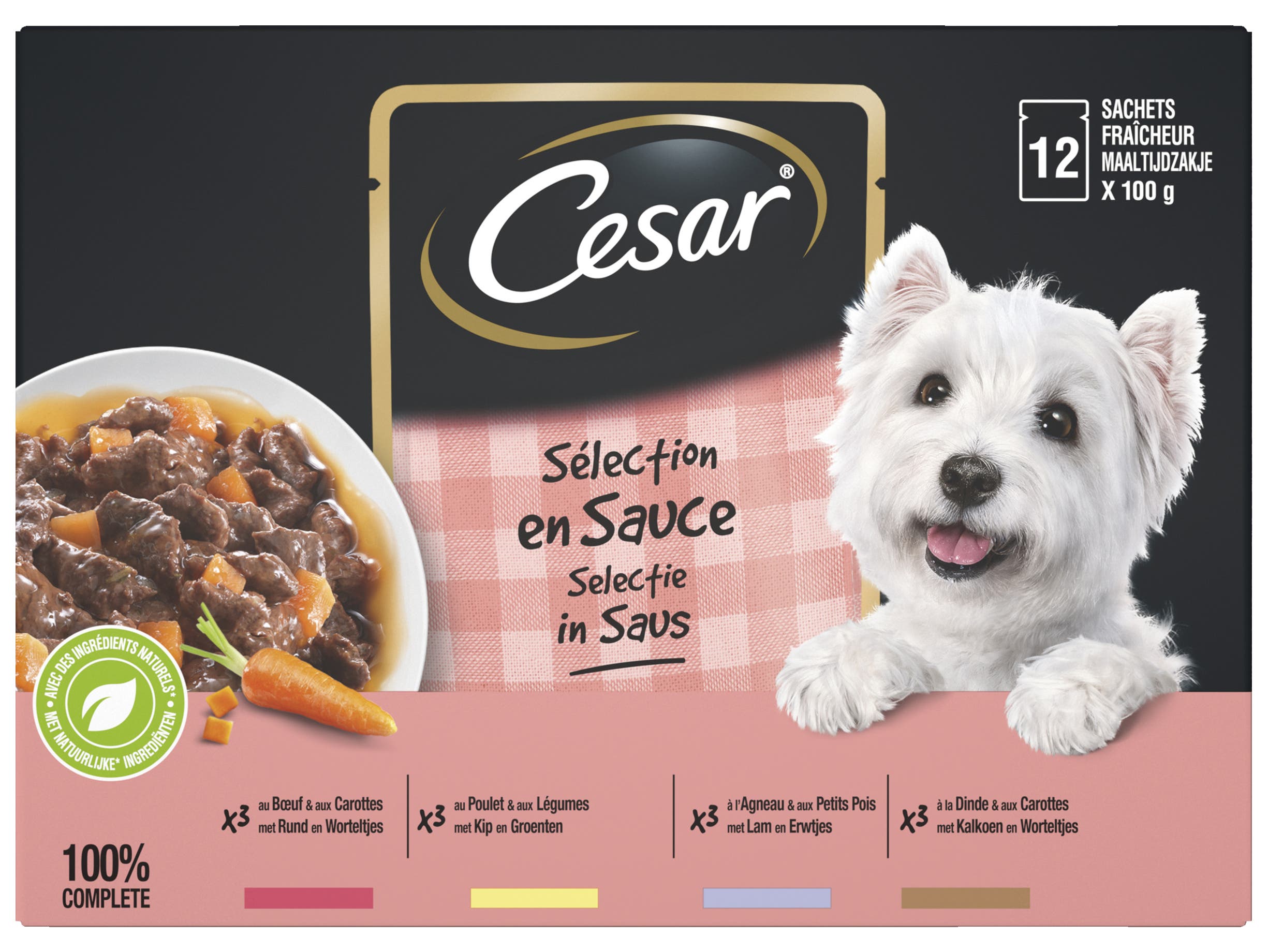 Selectie in saus maaltijdzakjes