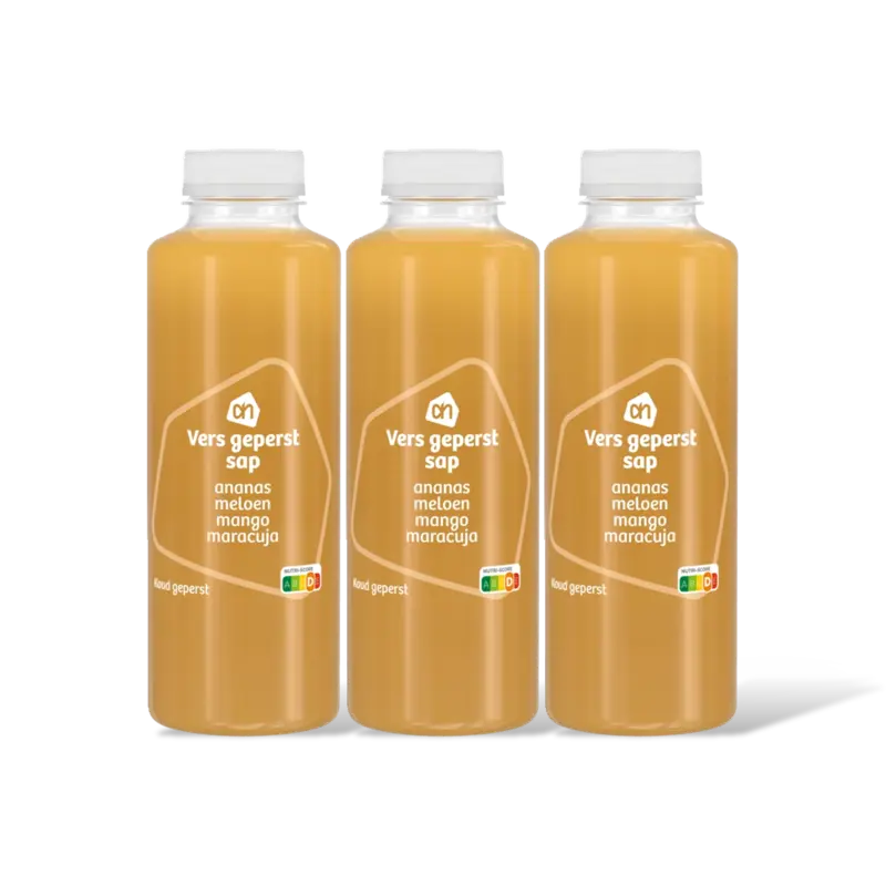 AH Vers geperst sap ananas meloen mango 3pk
