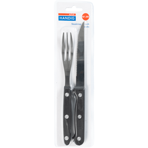 Altijd handig Steakmes en vork set
