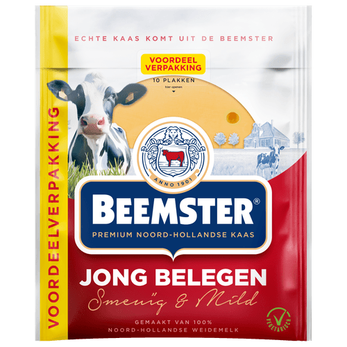 Beemster Kaas jong belegen 48+ plakken voordeelpak