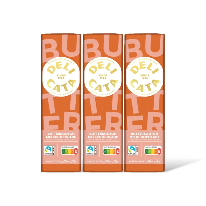 Delicata Reep melkchocolade butterscotch 3-pack