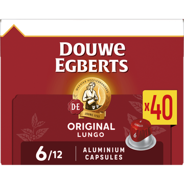 Douwe Egberts Koffiecups Lungo 6 Original 40 stuks