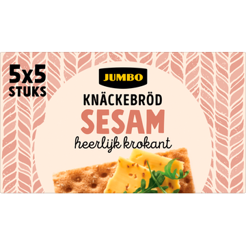 Jumbo Knäckebröd Sesam 5 x 5 Stuks
