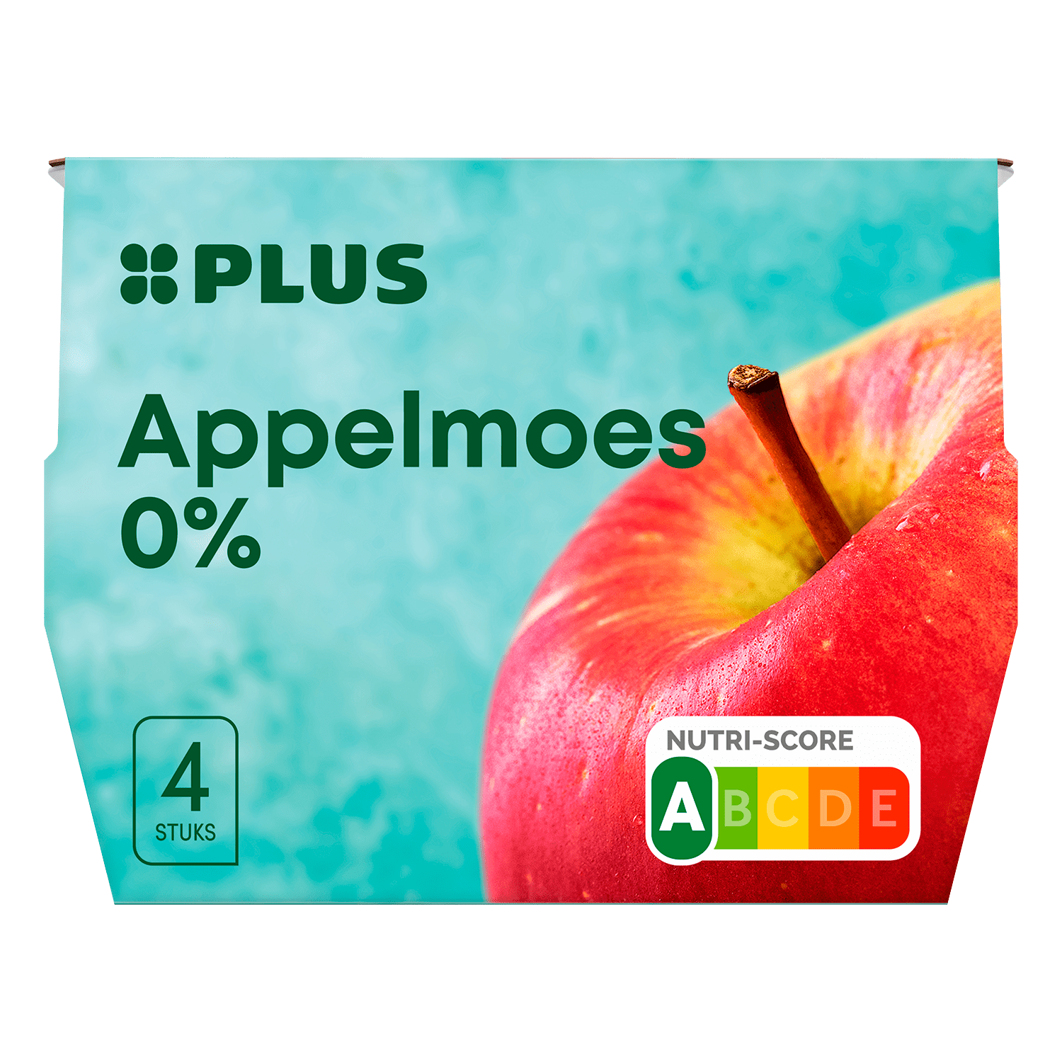 PLUS Appelmoes 0% 4-pack