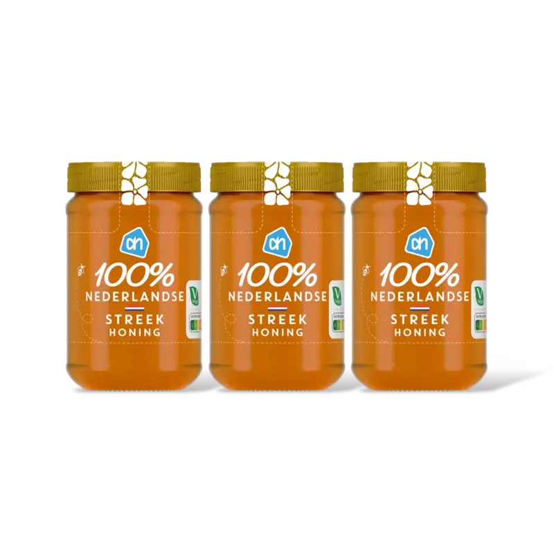 AH 100% Nederlandse streekhoning 3-pack