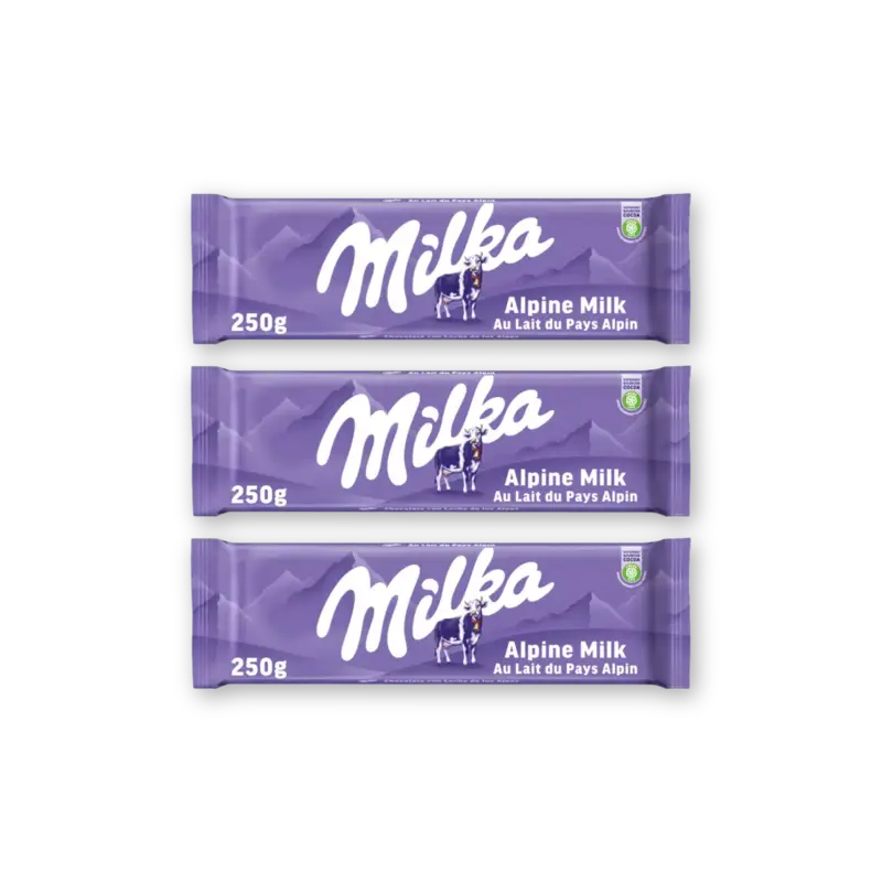 Milka Chocoladereep alpenmelk 3-pack
