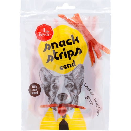 1 de Beste Hondensnacks strips eend