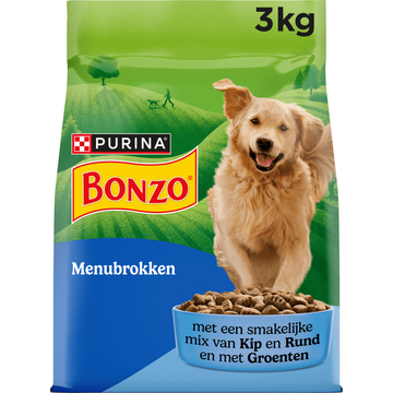 Bonzo Menubrokken Hondenvoer met Kip en Groenten