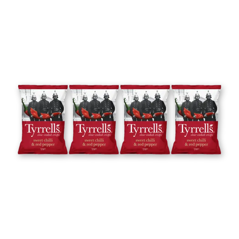Tyrrells Sweet chilli & red pepper 4-pack
