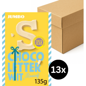 Jumbo Chocoladeletter Wit S 135 g