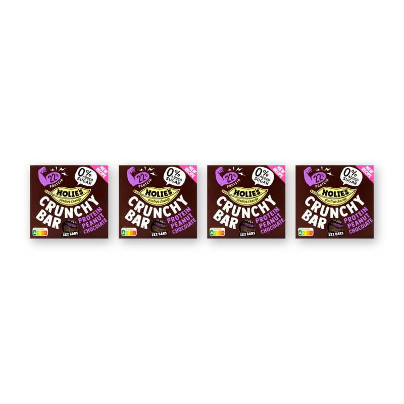 Holie's Crunchy bar protein peanut choco 4-pack
