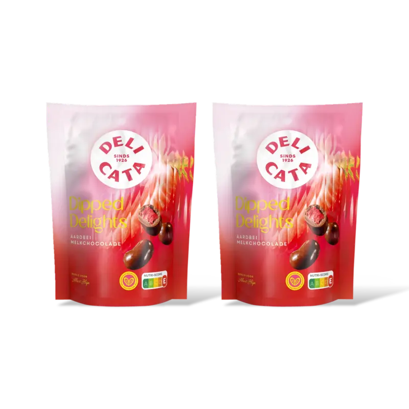 Delicata delights aardbei melkchocolade 2-pack