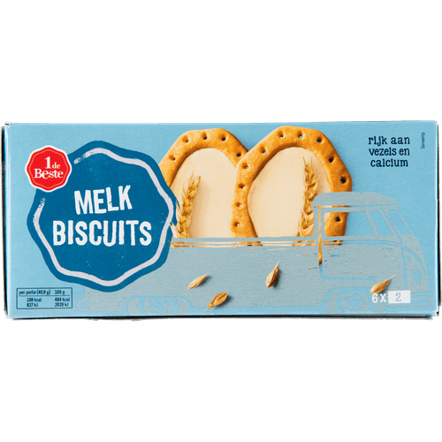 1 de Beste Melkbiscuit naturel 12 stuks