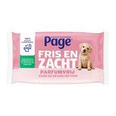 Page vochtig toiletpapier sensitive navul