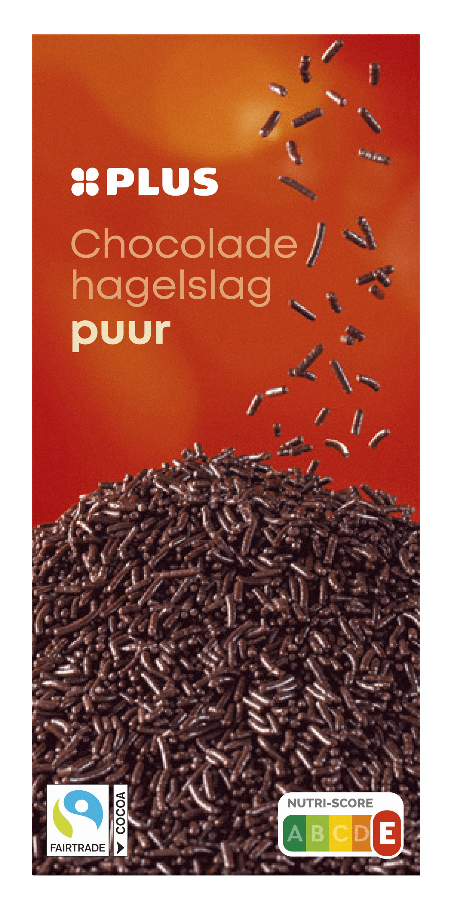 PLUS Chocoladehagel puur Fairtrade