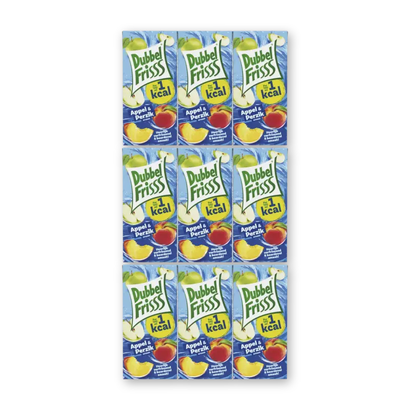 DubbelFrisss Appel & perzik 18-pack