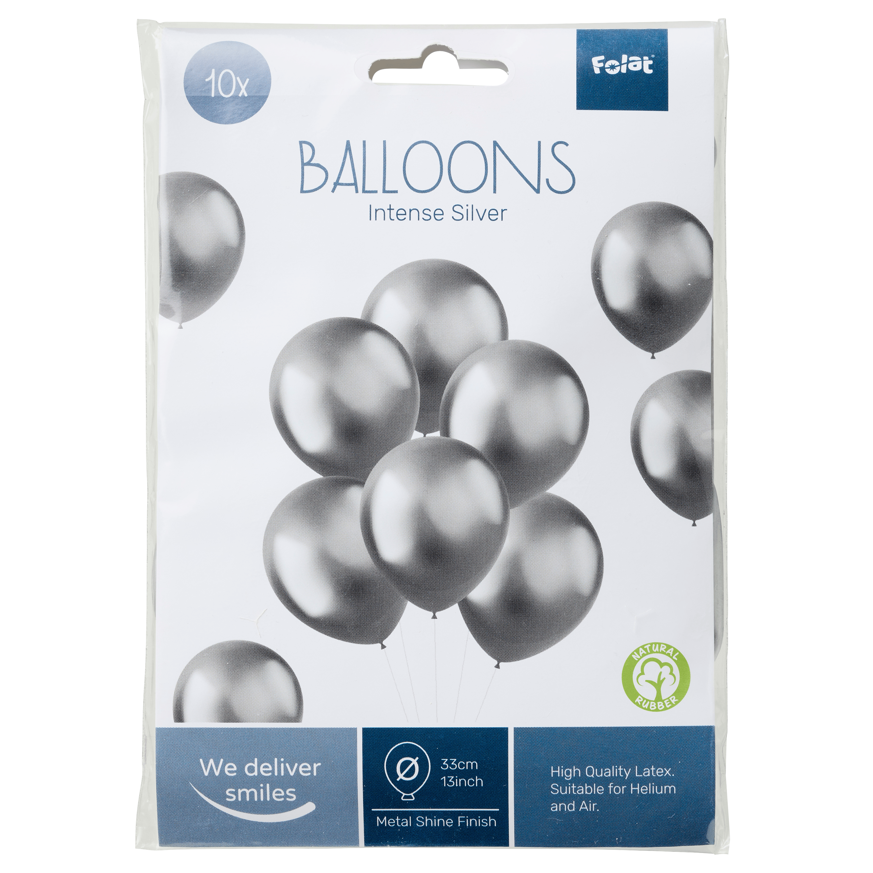 Folat Ballonnen Intense Silver 33cm