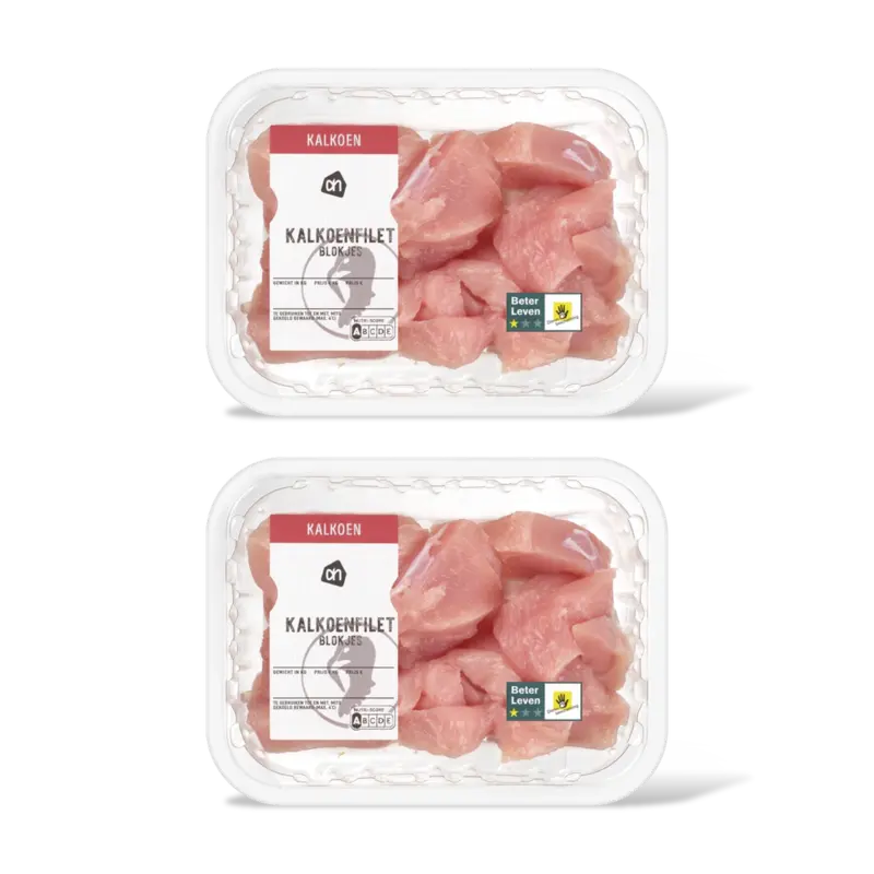 AH Kalkoenfilet blokjes 2-pack
