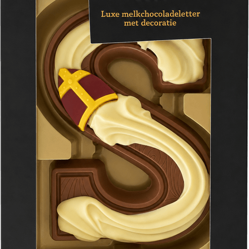 Luxe chocoladeletter mijter melk
