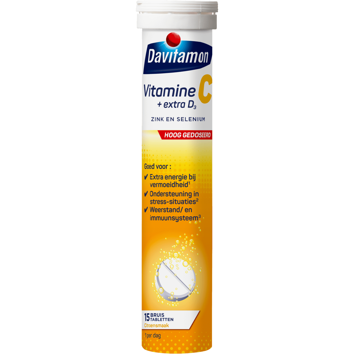 Davitamon Vitamine C + Extra D3 Bruistabletten 15 stuks