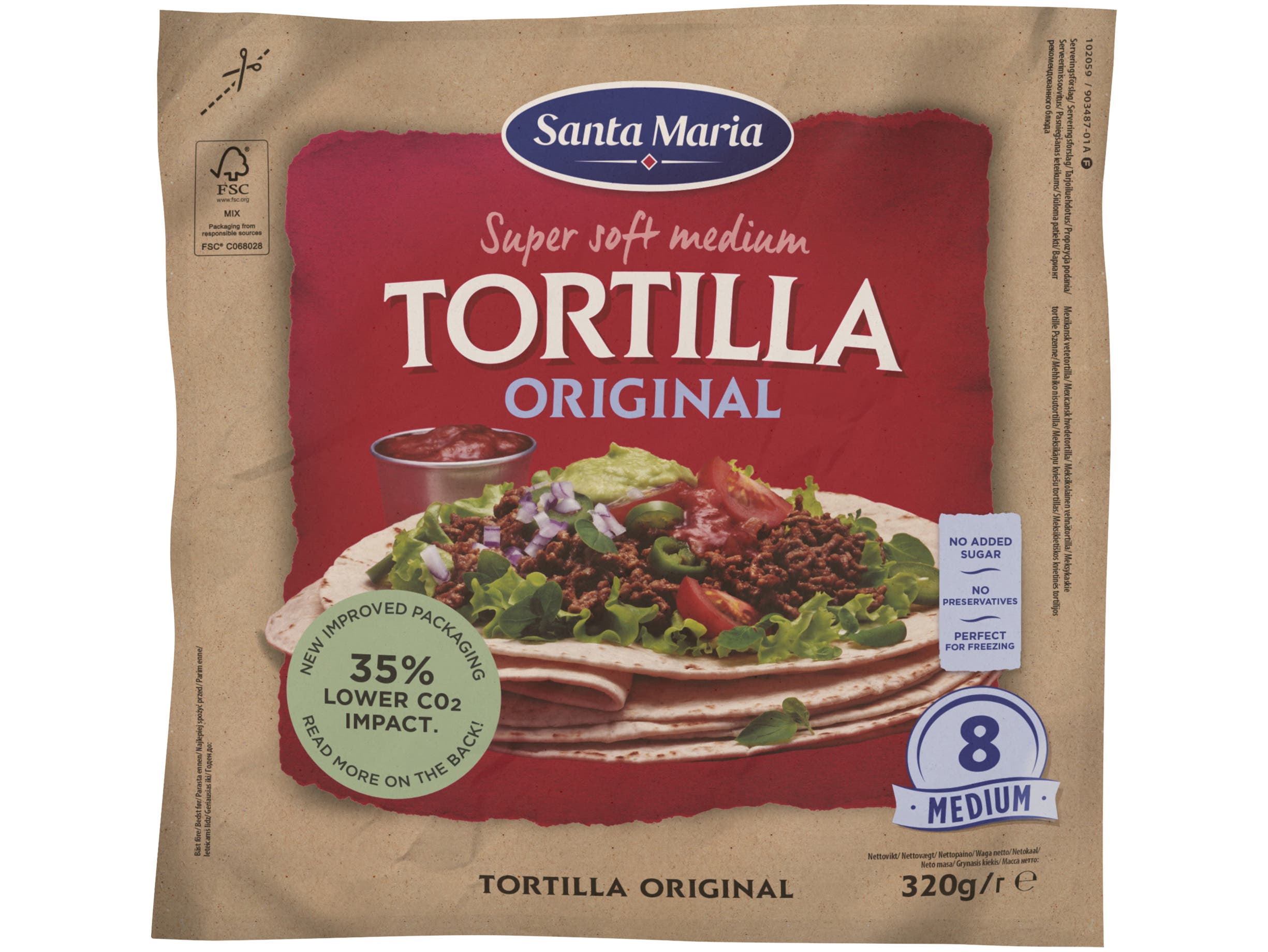 Tortilla wraps medium 8 stuks