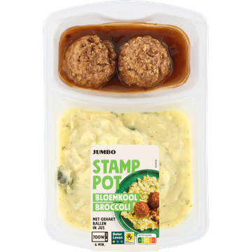 Jumbo Stamppot Bloemkool Broccoli met Gehaktballen in Jus 500 g