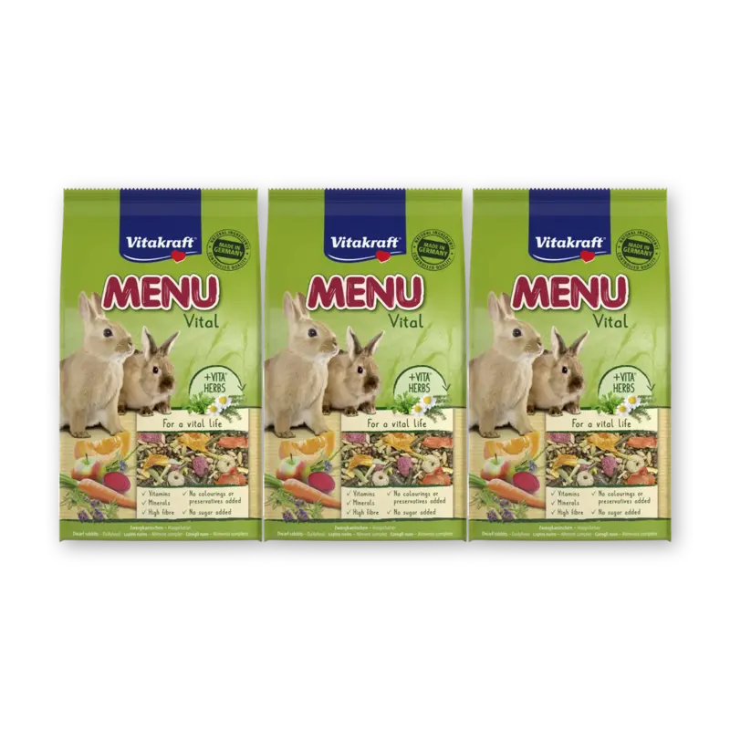 Vitakraft Menu vital dwergkonijnen 3-pack