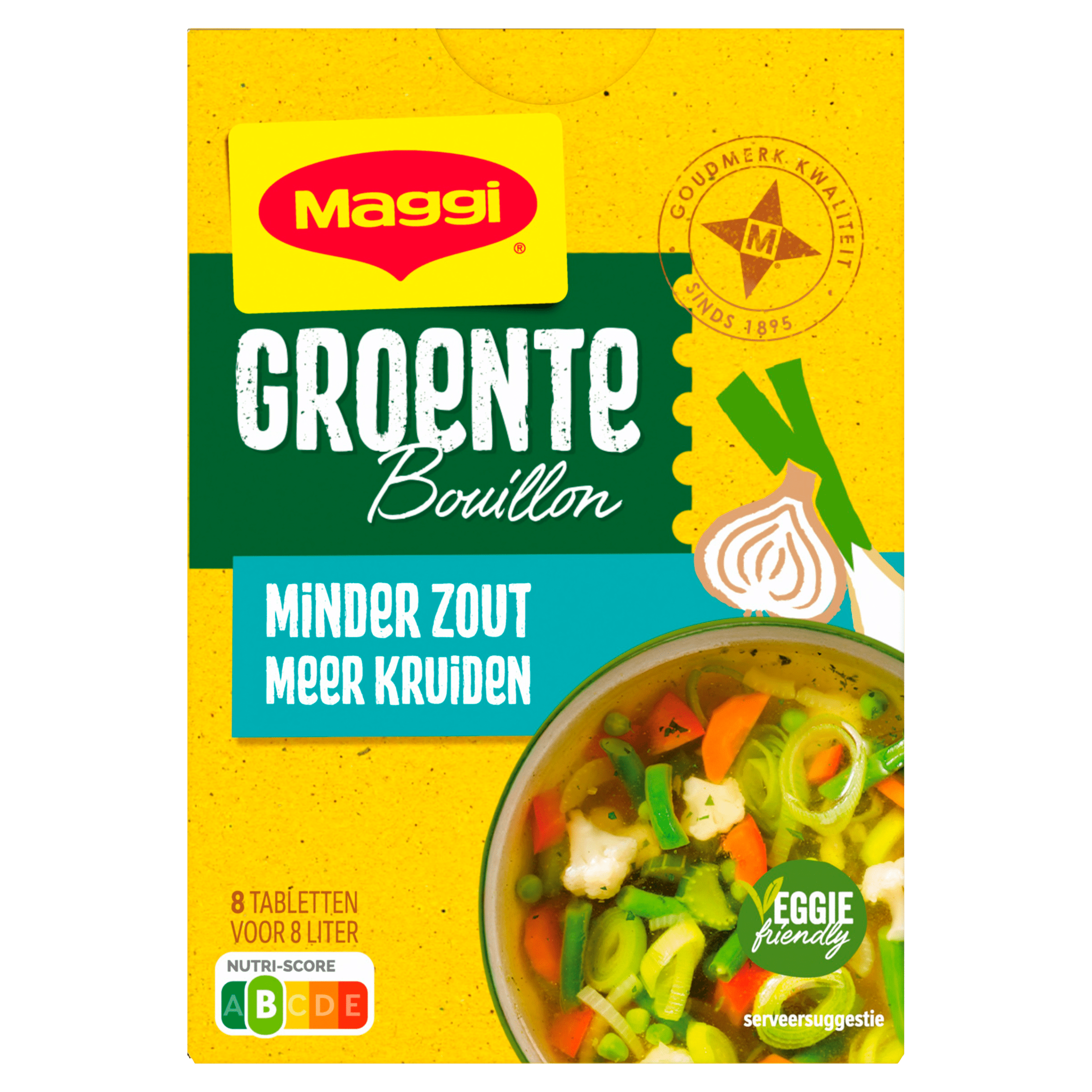 Maggi Bouillon groente minder zout 8 blokjes