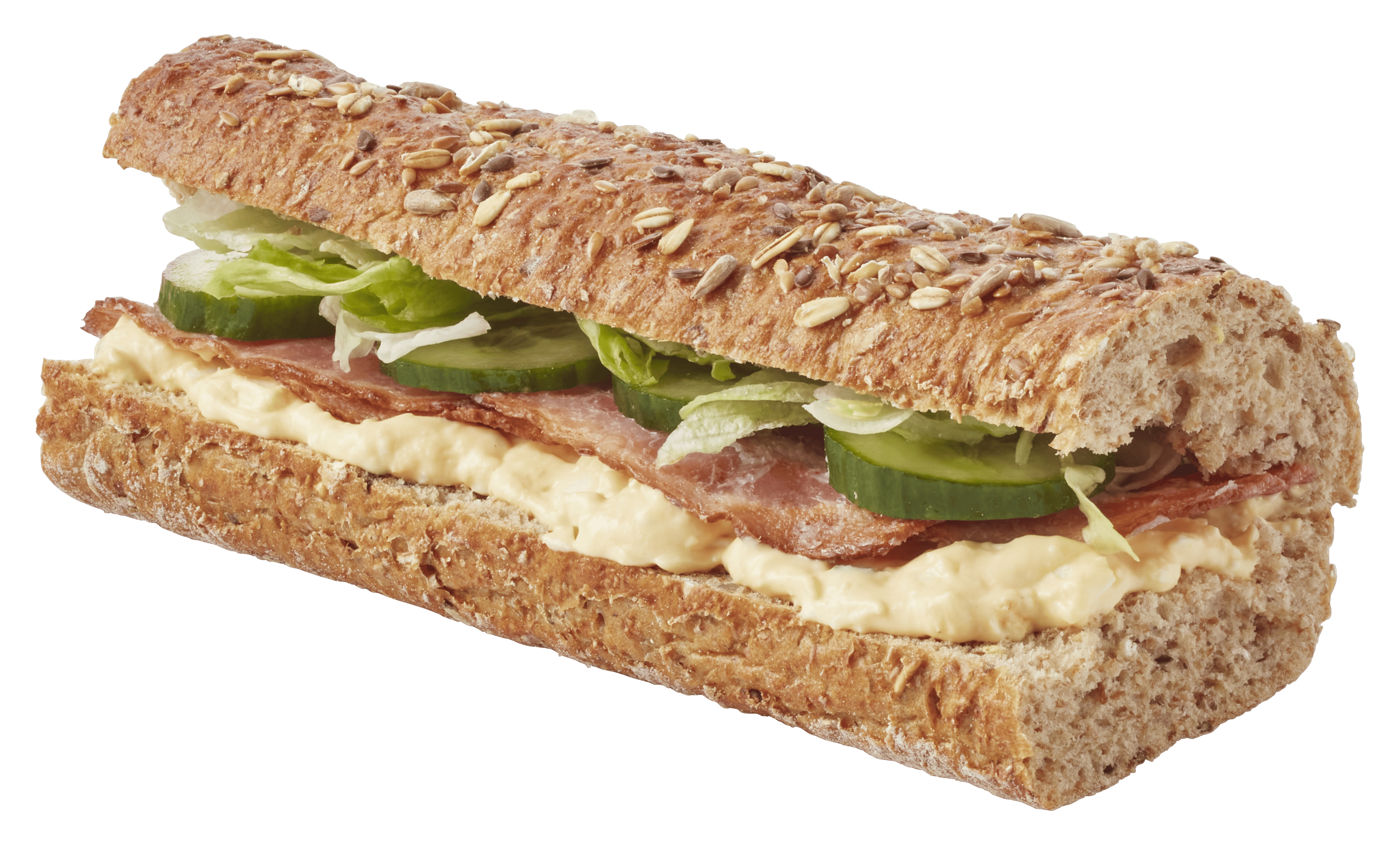 Uit de keuken van Meergranen baguette eiersalade met bac