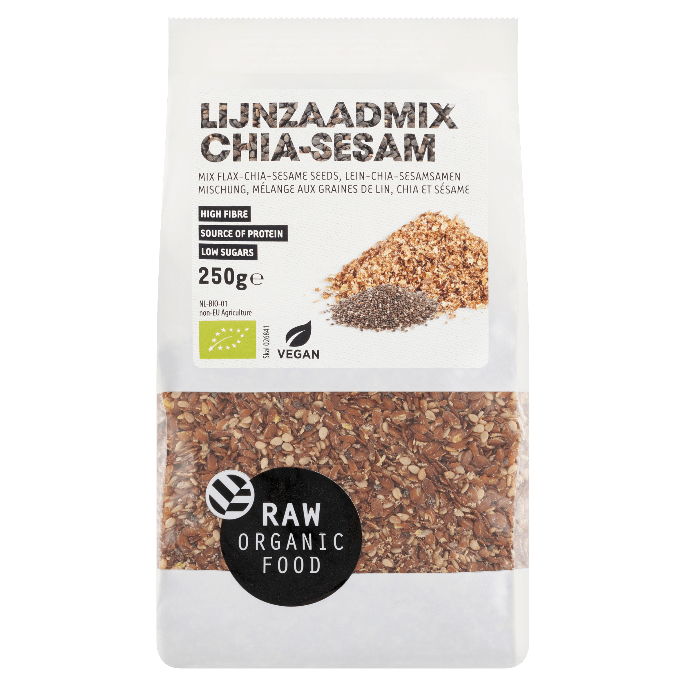 Raw Organic Food Lijnzaadmix chia sesam bio