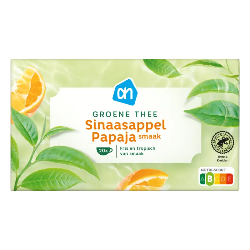 AH Groene thee sinaasappel & papaya