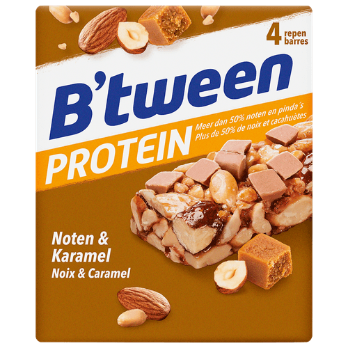 Hero Btween proteinreep noten & karamel 4 st.