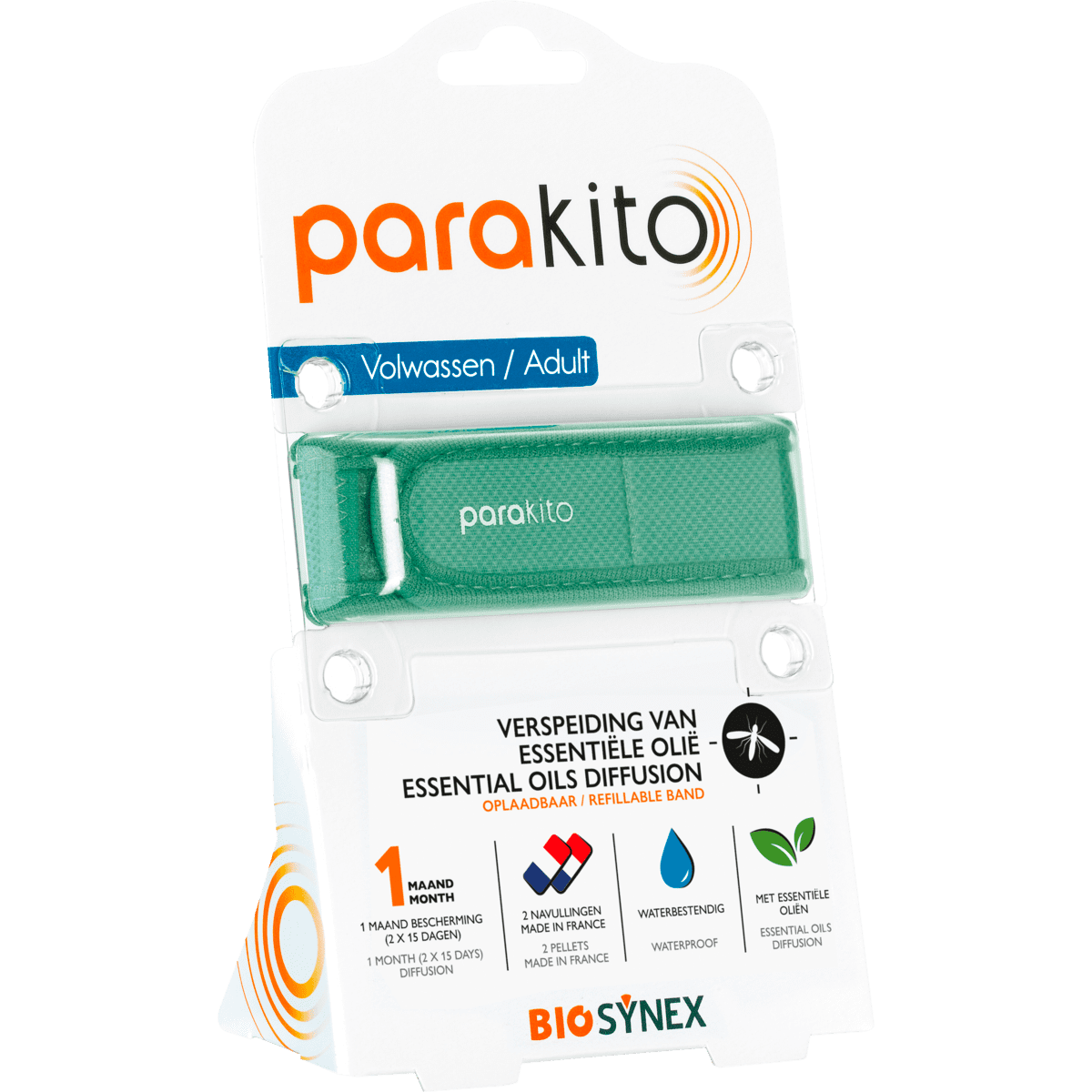 Parakito Anti-Muggen Armband Volwassen Kaki 
