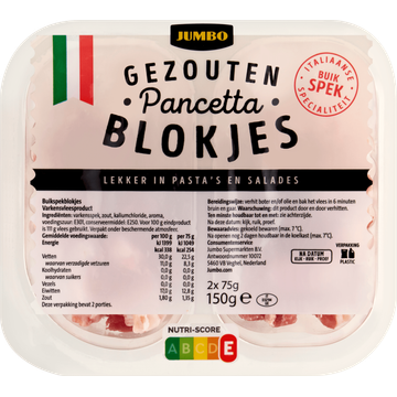 Jumbo Gezouten Pancetta Blokjes 2 x 75 g