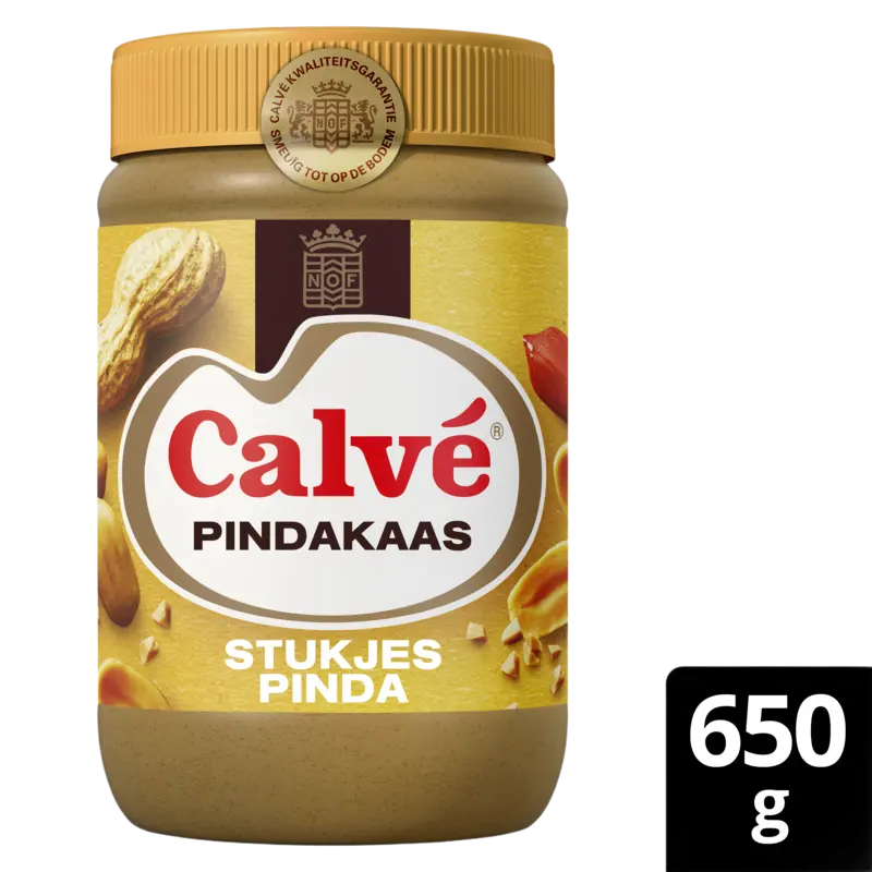 Calvé Pindakaas met stukjes pinda
