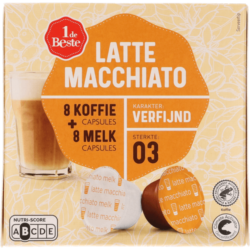 1 de Beste Koffiecups latte macchiato sterkte 3