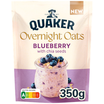 Quaker Overnight Oats Blueberry 350 gr