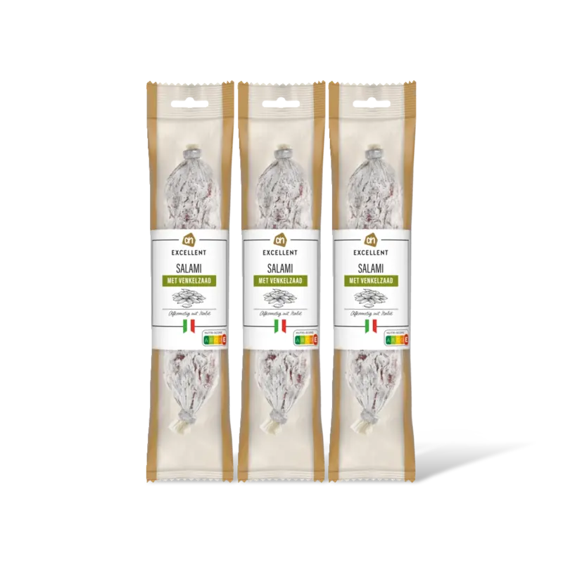 AH Excellent Salami met venkelzaad 3-pack
