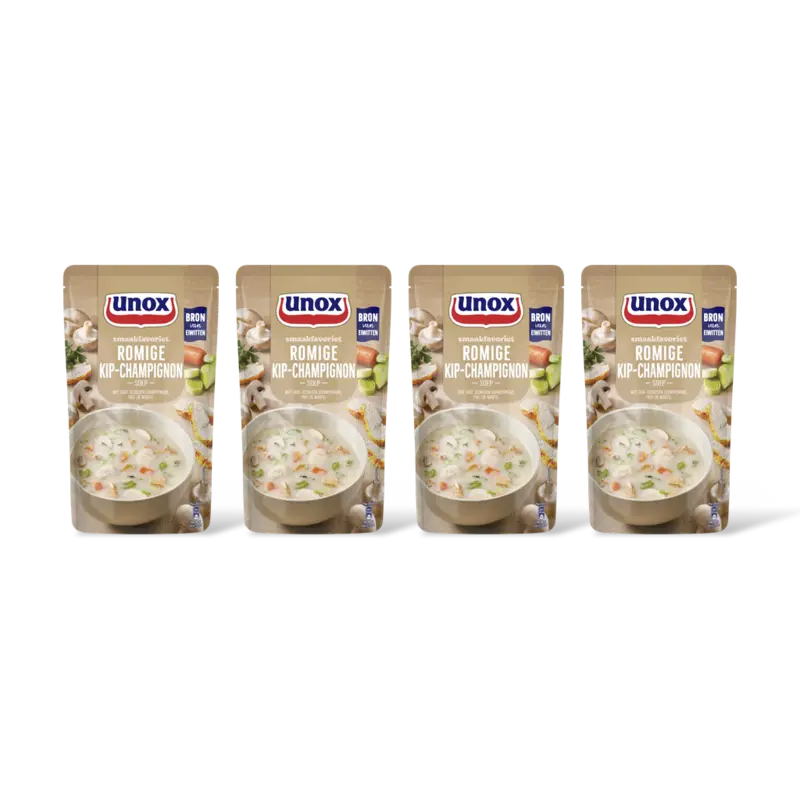 Unox Unox Romige kip-champignonsoep 4-pack