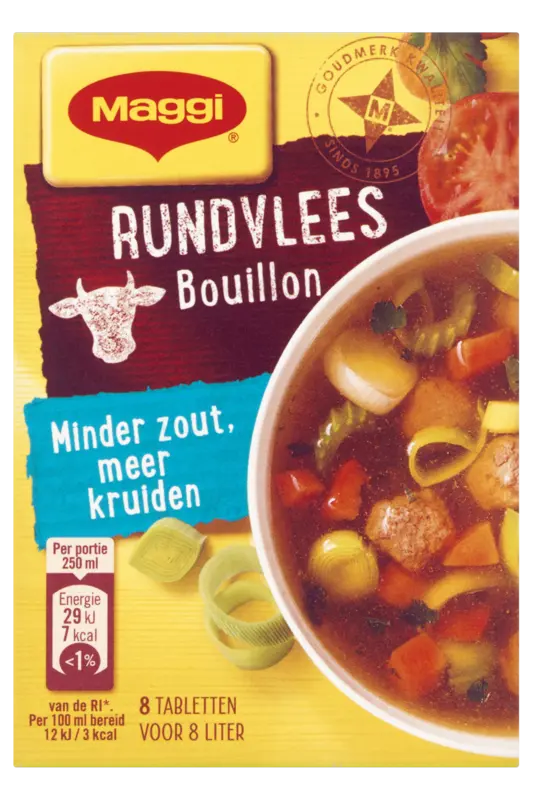 Maggi Rundvlees bouillon minder zout
