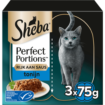 Sheba Perfect Portions met Tonijn 3 x 2 x 37,5 g