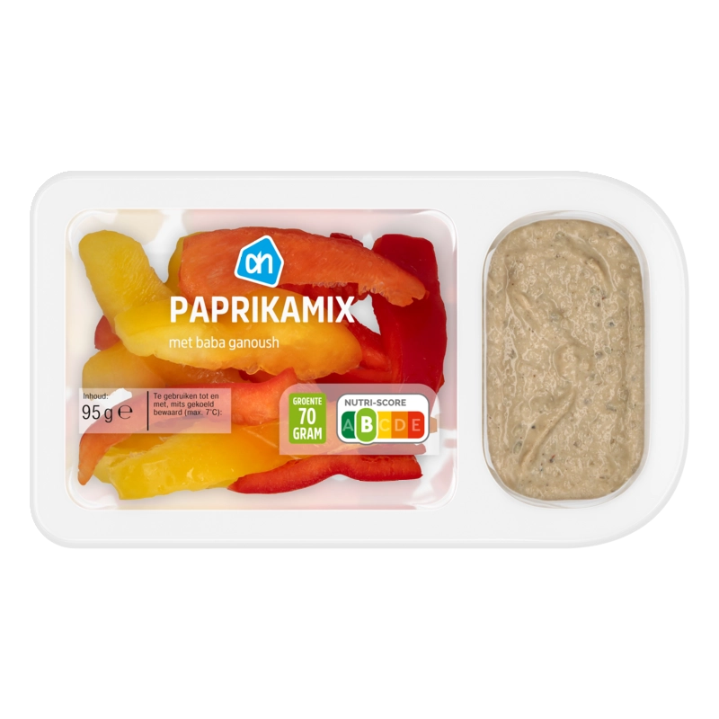 AH Paprika rood geel met baba ganoush