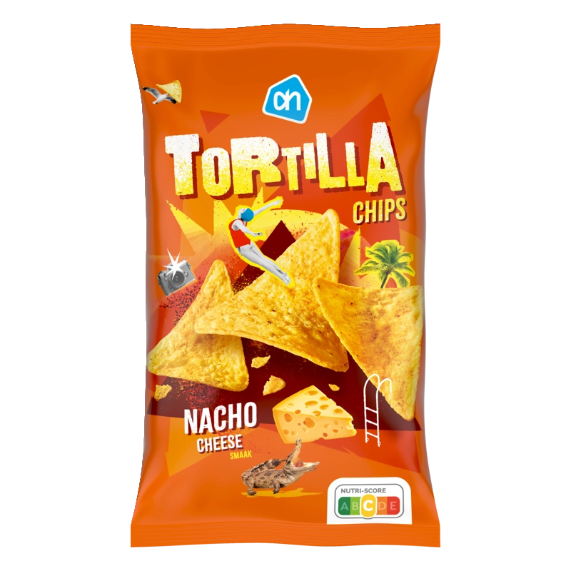 AH Tortilla chips nacho cheese flavour