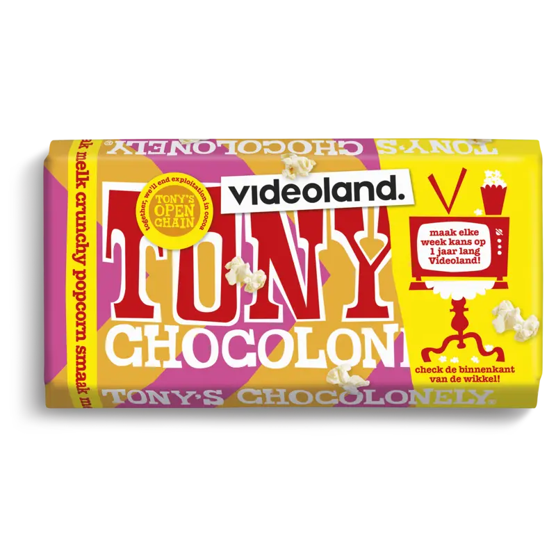 Tony's Chocolonely Reep melk crunchy popcorn