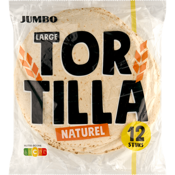 Jumbo Large Tortilla Naturel 12 Stuks