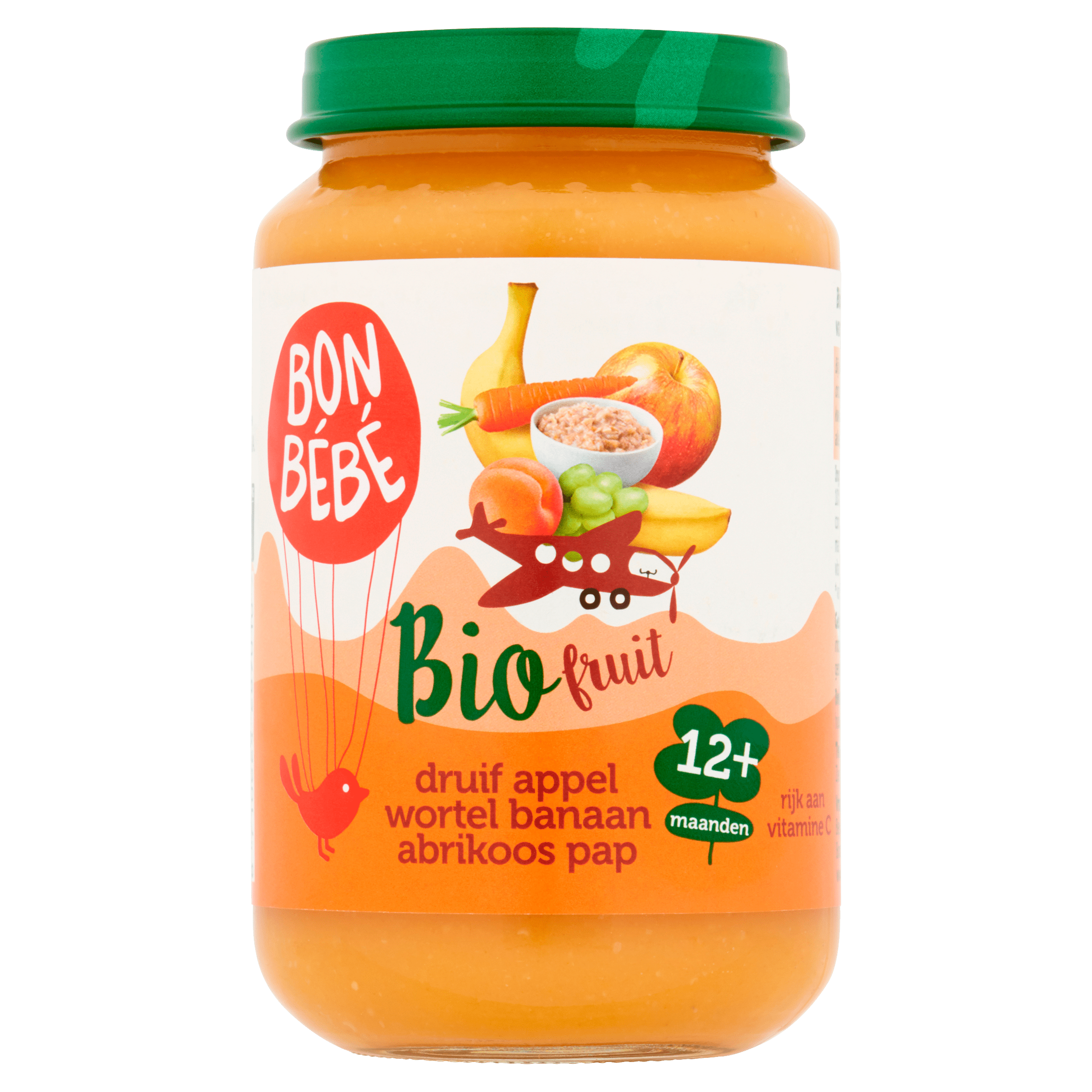 Bonbebe Bio 12F1201 Druif Appel Wortel Banaan