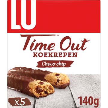 LU Time Out Choco Chip Koekrepen Chocolade (5 repen) 140g